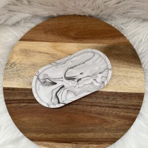 Tablett oval Marmoroptik – Bild 2