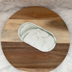 Tablett oval Marmoroptik – Bild 4