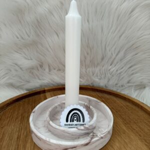 Kerzenständer Marmoroptik – Bild 2